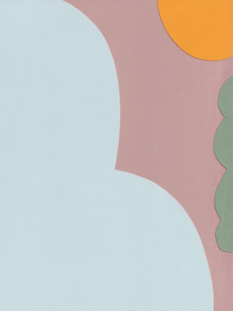 Modern Pastel Shapes by Bronwyn Baker — canvas wall art