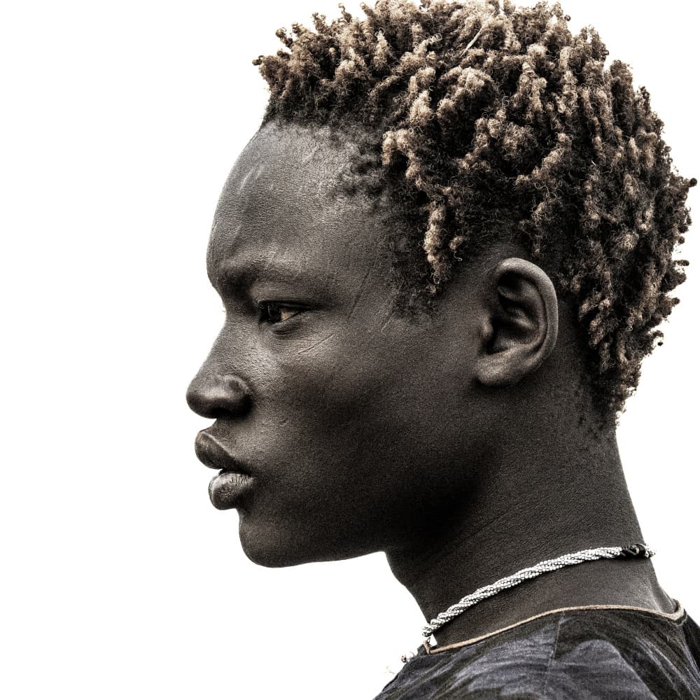 African Youth Profile by Elena Molina — canvas wall art