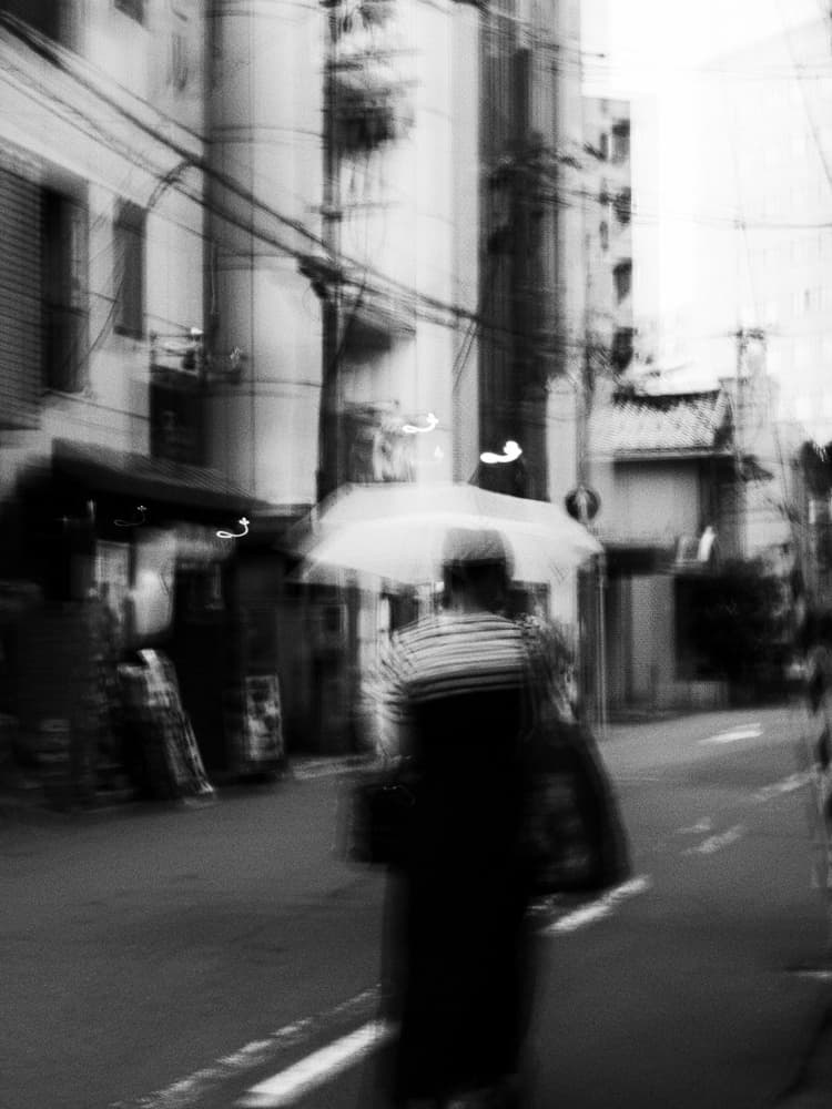 Blurred City Walk by Kenta Tamura — canvas wall art