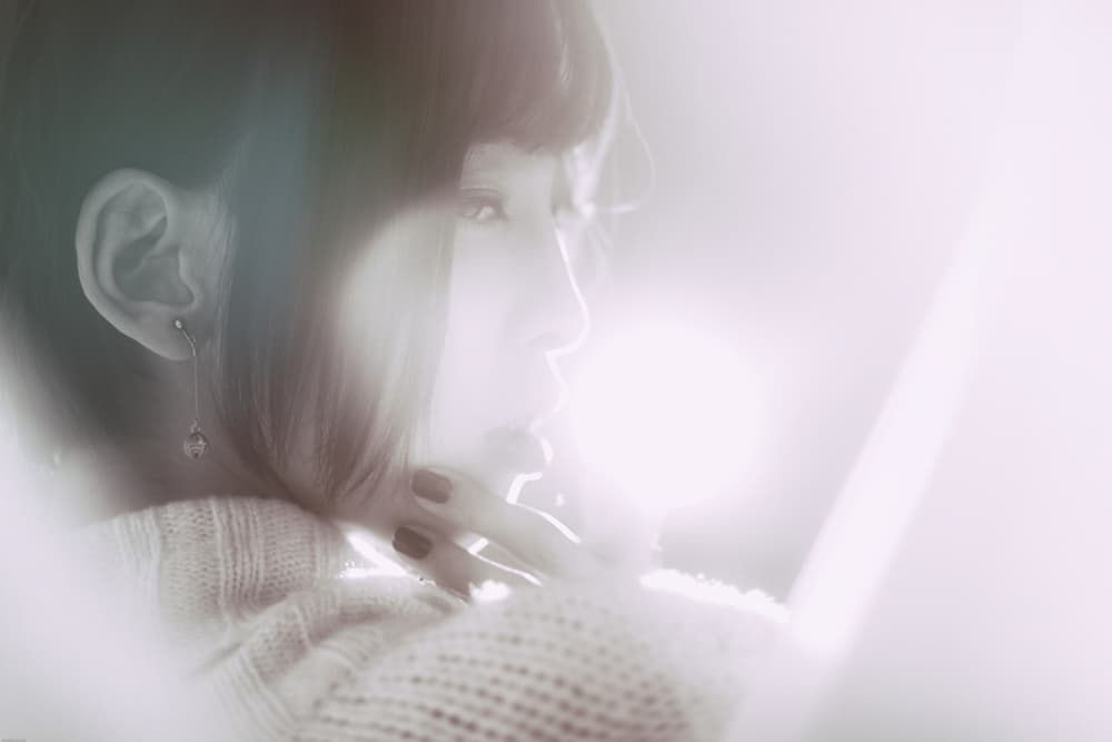 Glowing Woman Profile by Daisuke Kiyota — canvas wall art