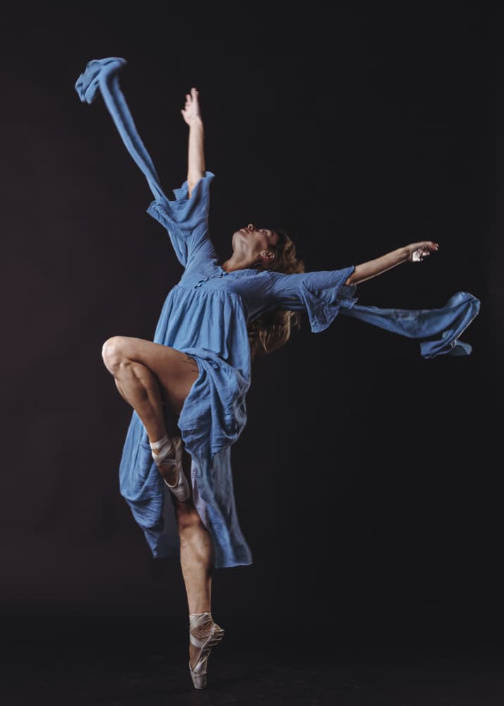 Graceful Blue Dance by Gila Koller — canvas wall art