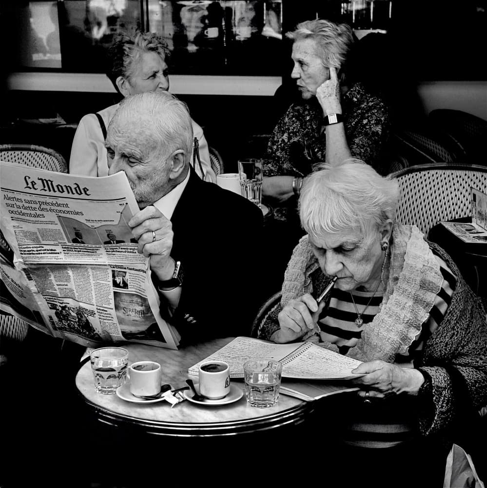 Quiet Cafe Moment by Didier Guibert — canvas wall art