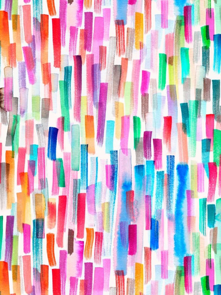 Colorful Abstract Brushstrokes by Ninola Design — canvas wall art
