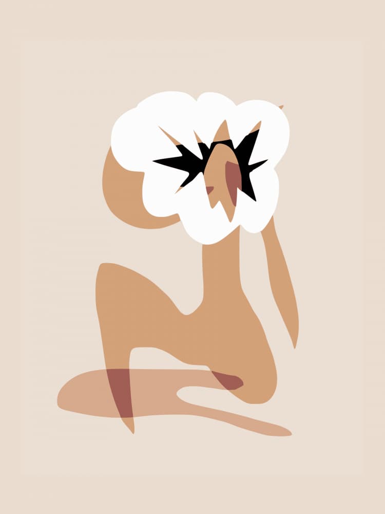Abstract Woman Bloom by Little Dean — canvas wall art