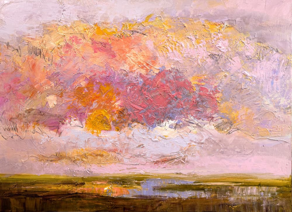 Vibrant Pink Horizon by Dorothy Fagan — canvas wall art