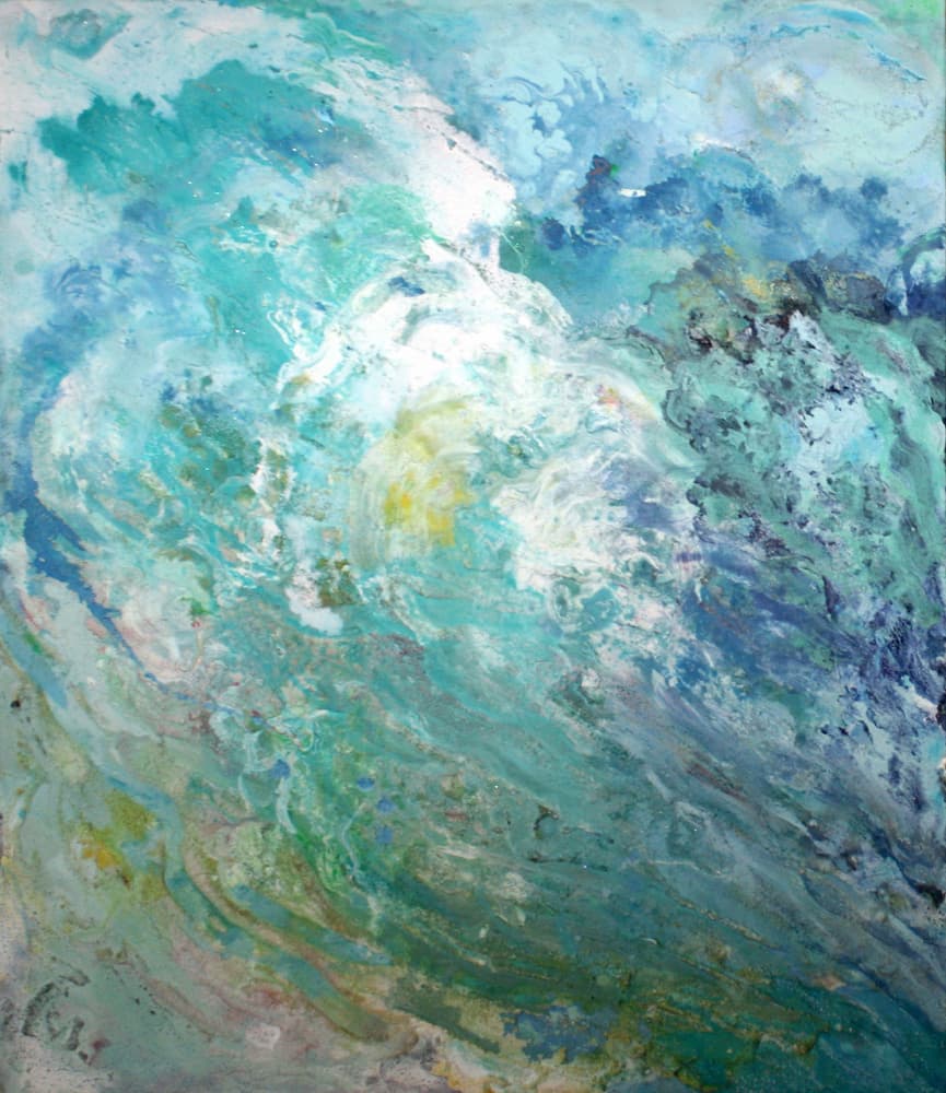 Vibrant Ocean Wave by Marina Nelson — canvas wall art