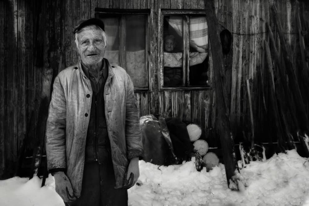 Rural Man Winter Day by Todor Tanev — canvas wall art
