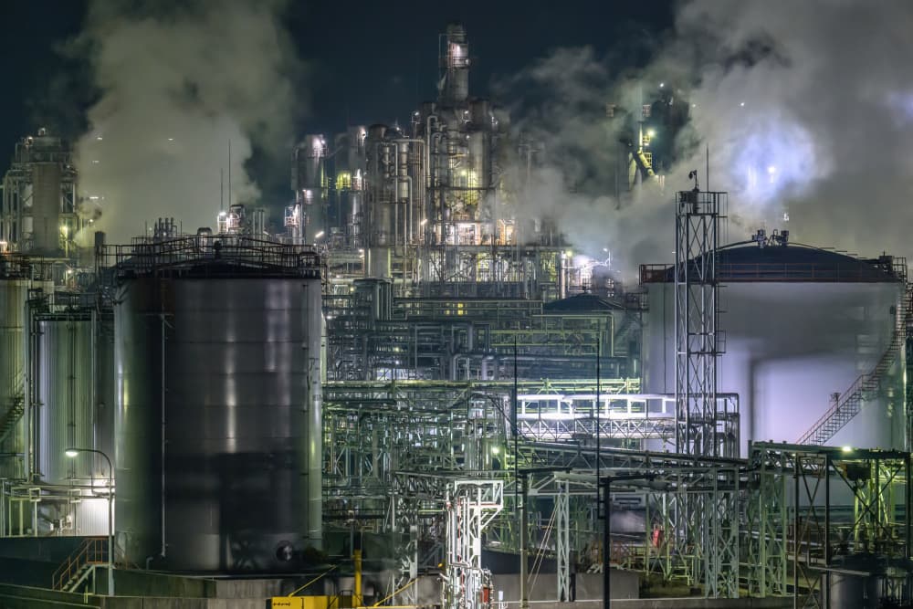 Industrial Night Glow by Kobayashi Tetsurou — canvas wall art