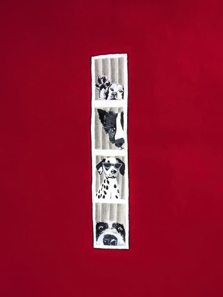 Playful Dog Faces by Idah Christina — canvas wall art