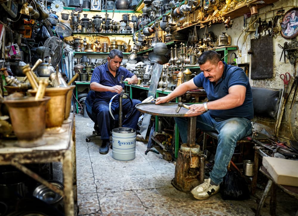 Traditional Metal Workshop by Bashar Alsofey — canvas wall art
