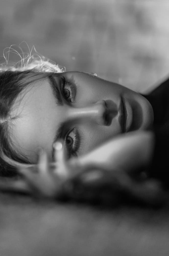 Monochrome Pensive Gaze by Amin Hamidnezhad — canvas wall art