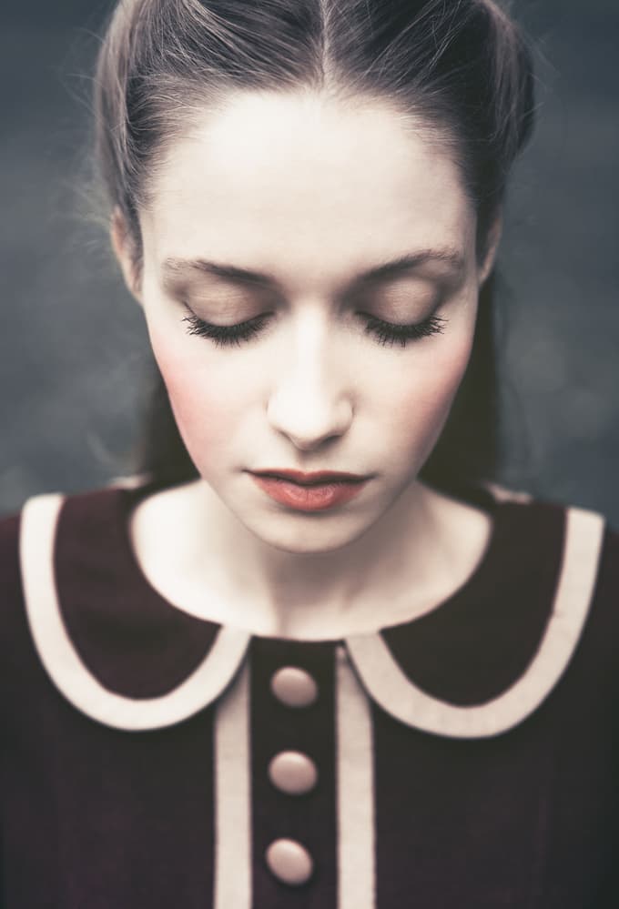 Dreamy Vintage Portrait by Magdalena Russocka — canvas wall art