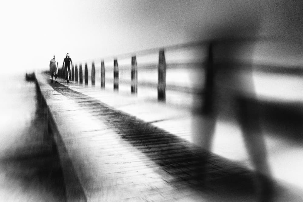 Mysterious Walk on Pier by Gustav Davidsson — canvas wall art