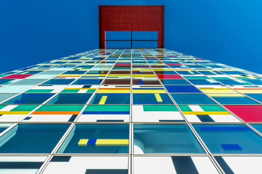 Skyward Color Blocks by Jan Rauwerdink — canvas wall art