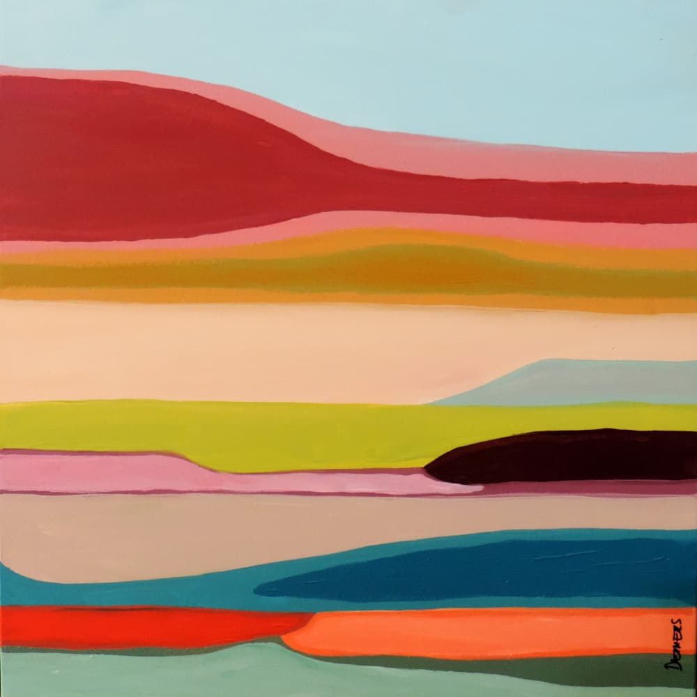 Vibrant Layered Horizon by Sylvie Demers — canvas wall art