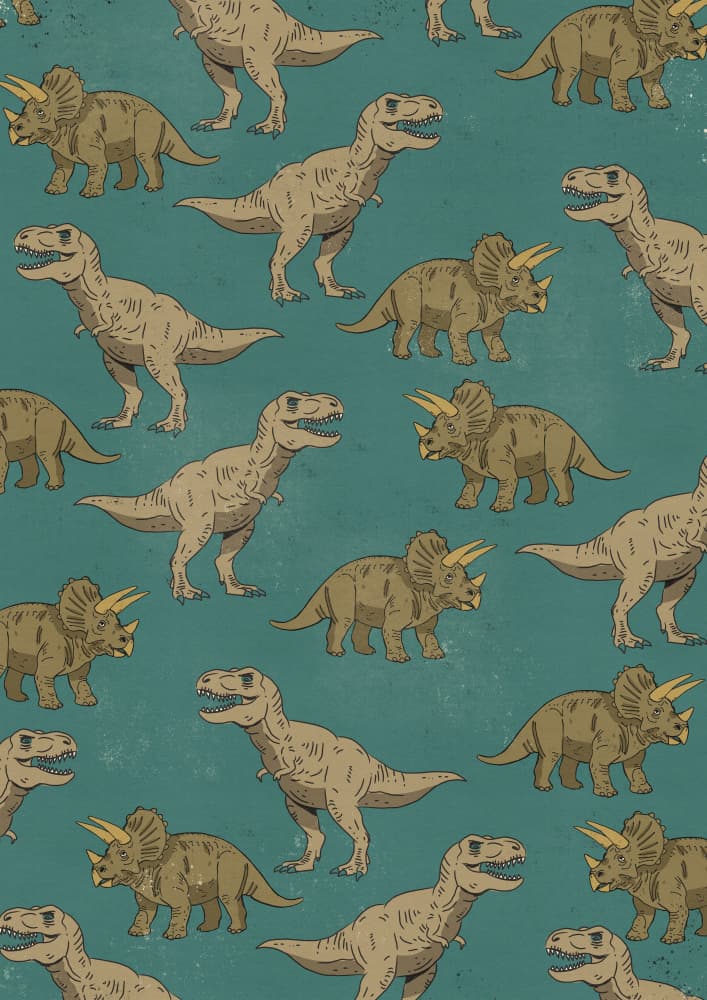 Prehistoric Dinosaur Pattern by Nicholas — canvas wall art