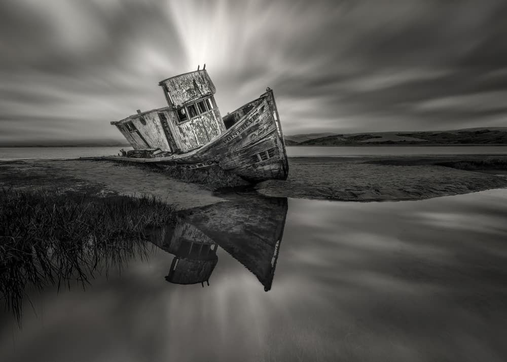 Ghost Ship Reflection by Rong Shu — canvas wall art