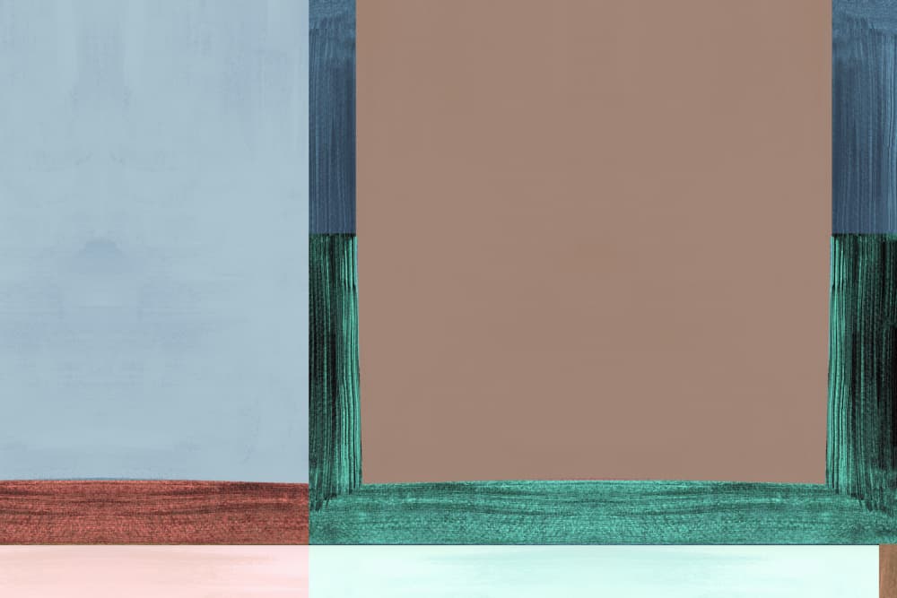 Geometric Color Blocks by cartissi — canvas wall art