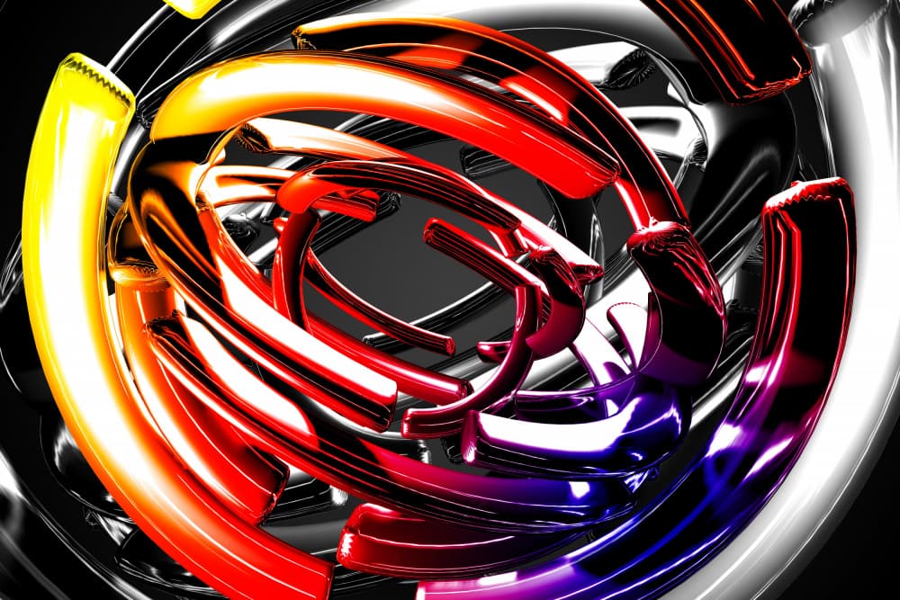 Radiant Swirling Forms by Rafal Kulik — canvas wall art