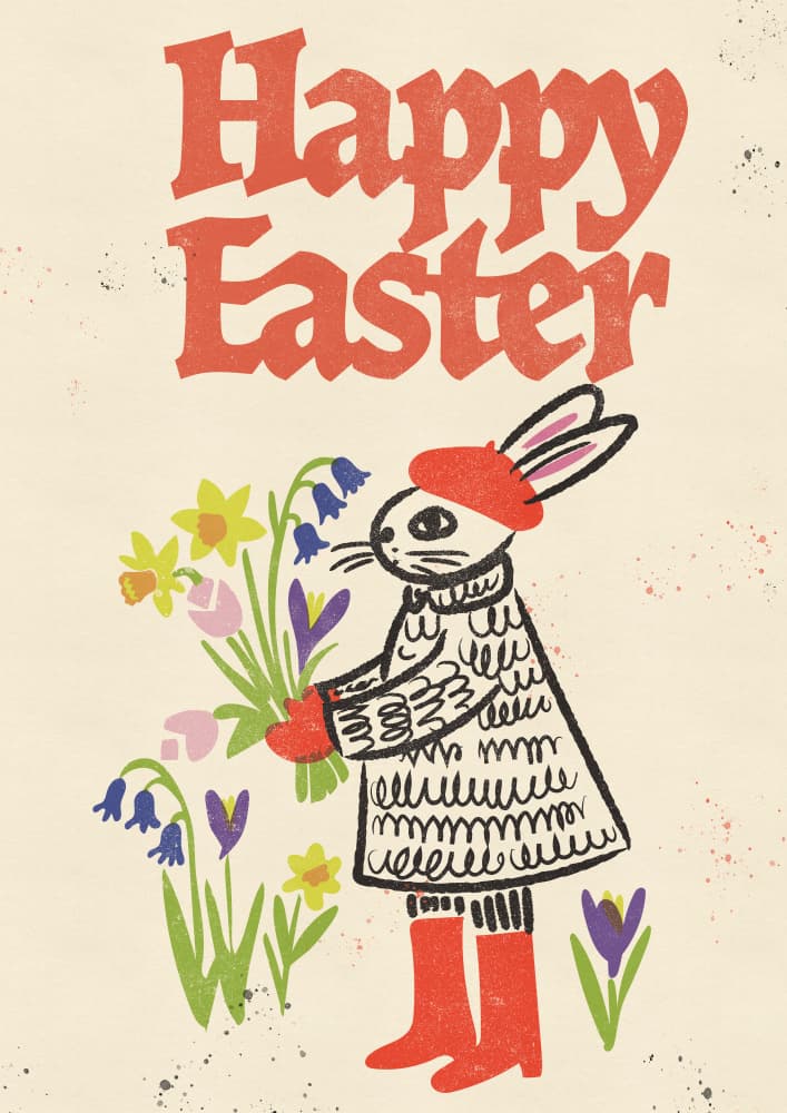 Happy Easter Bunny by Nicholas — canvas wall art