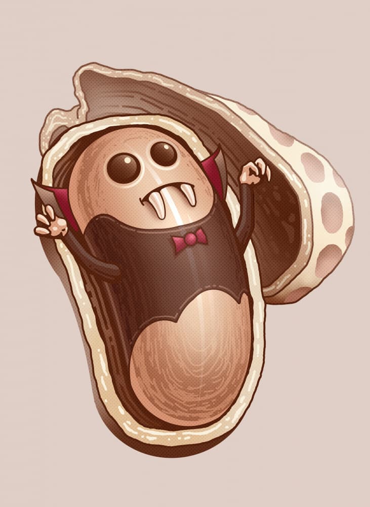 Adorable Vampire Peanut by Adam Lawless — canvas wall art