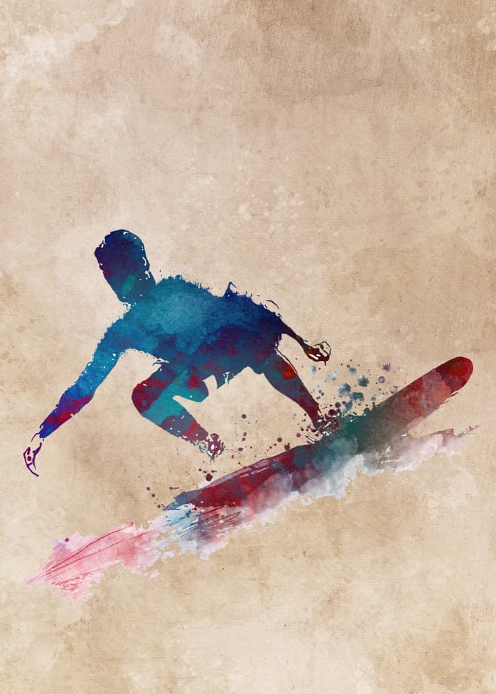 Dynamic Surfer Splash by Justyna Jaszke — canvas wall art