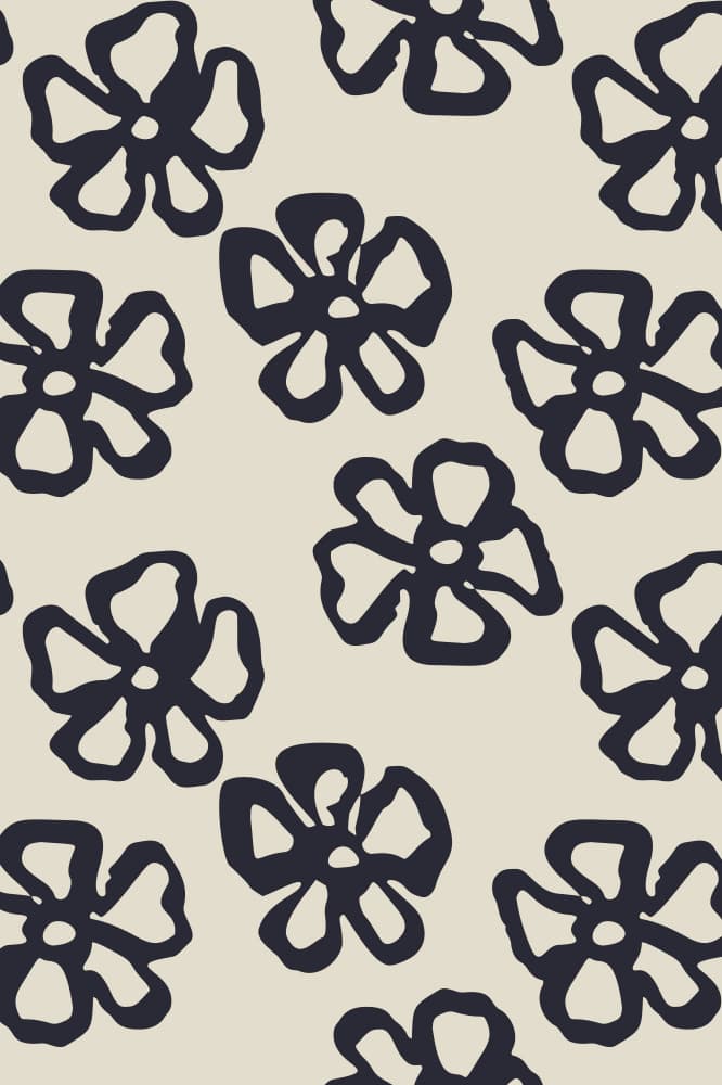 Organic Floral Pattern by Anna Rose — canvas wall art