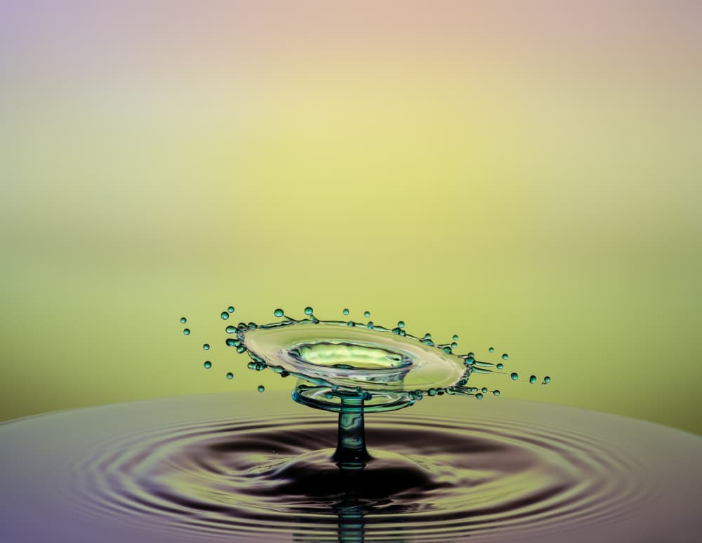 Teal Water Crown by Yousef Sayadi — canvas wall art