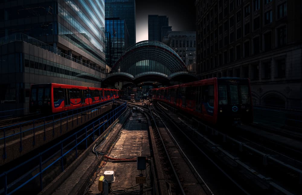 Dark City Railway by Luigi Greco — canvas wall art