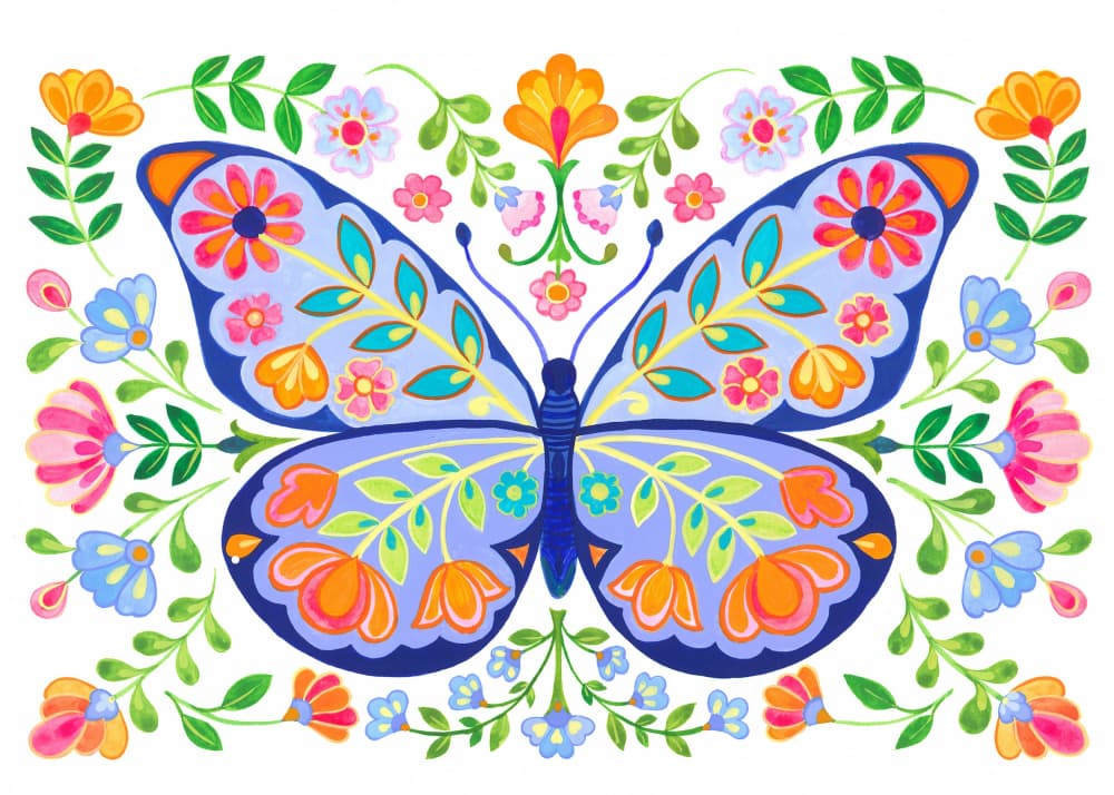 Beautifully Decorated Butterfly by Isabelle Brent — canvas wall art