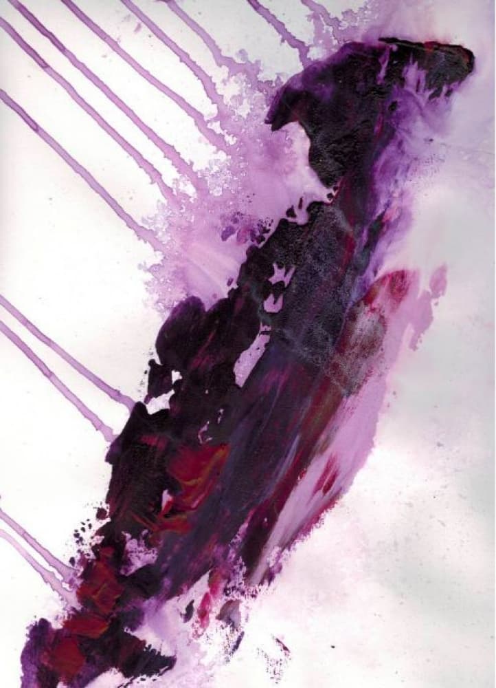 Fluid Purple Abstract by Deb Chaney — canvas wall art