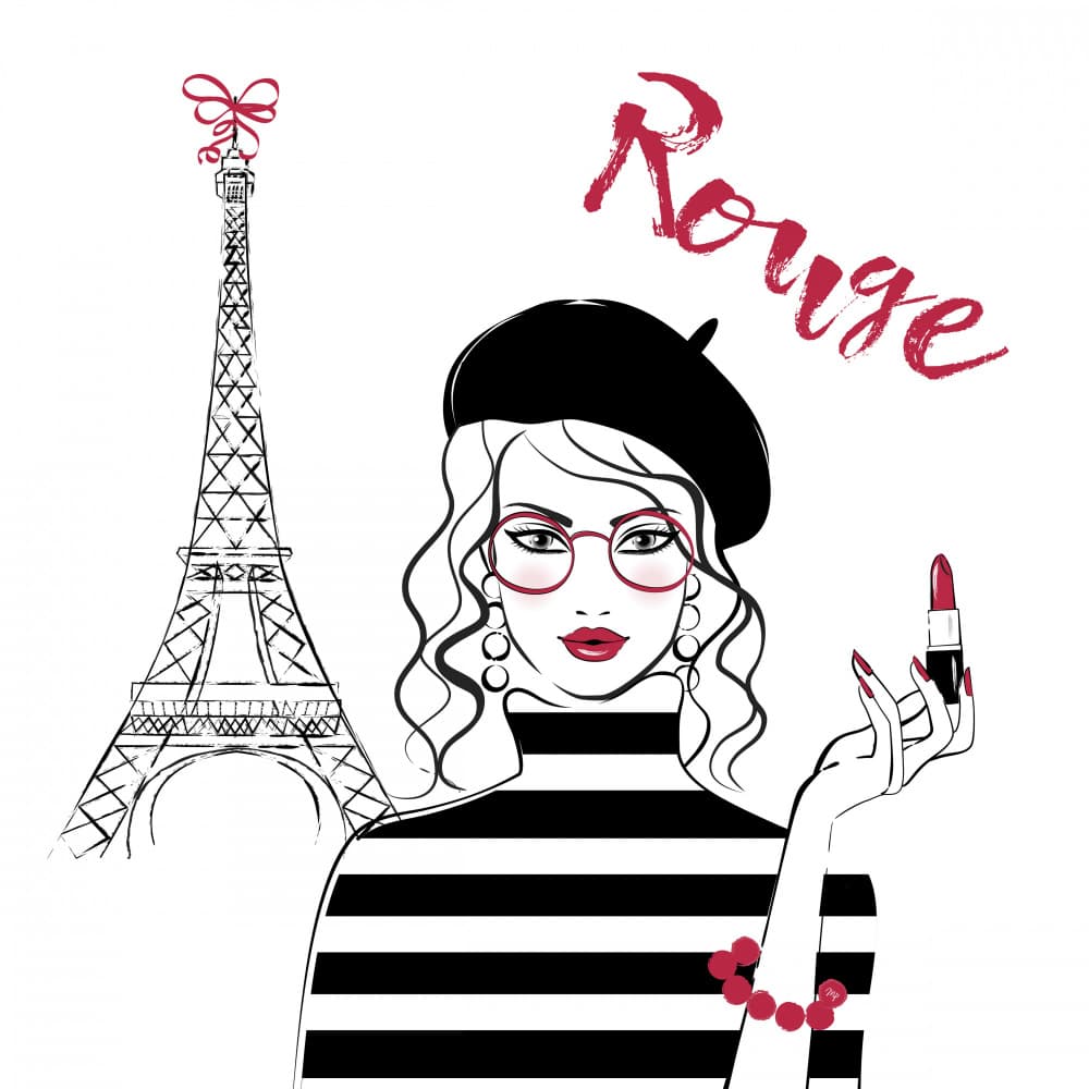 Chic Parisian Beauty by Martina — canvas wall art