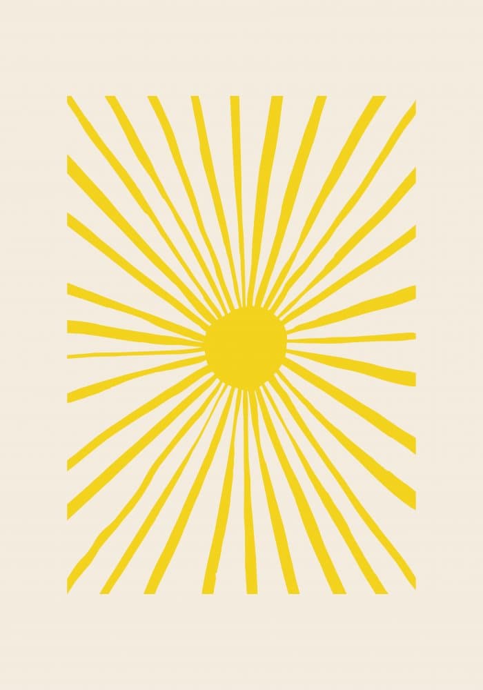 Golden Sun Rays by Pictufy Studio — canvas wall art
