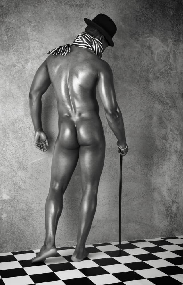 Classic Nude with Hat by Mel Brackstone — canvas wall art