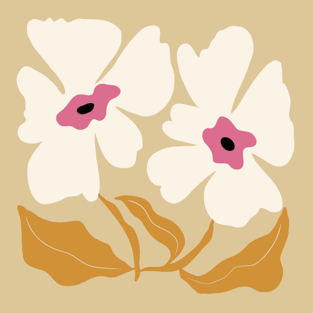 Modern Botanical Blooms by Miho Art Studio — canvas wall art