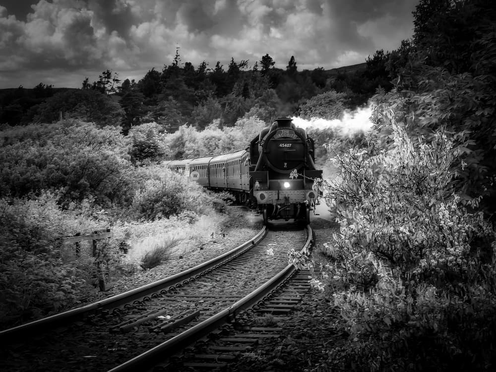 Dramatic Steam Train Journey by Lee Kershaw — canvas wall art