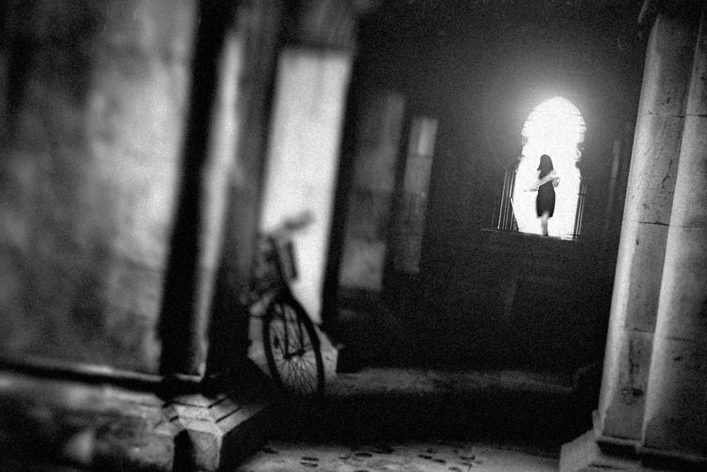 Silhouette in Archway Glow by Teruhiko Tsuchida — canvas wall art