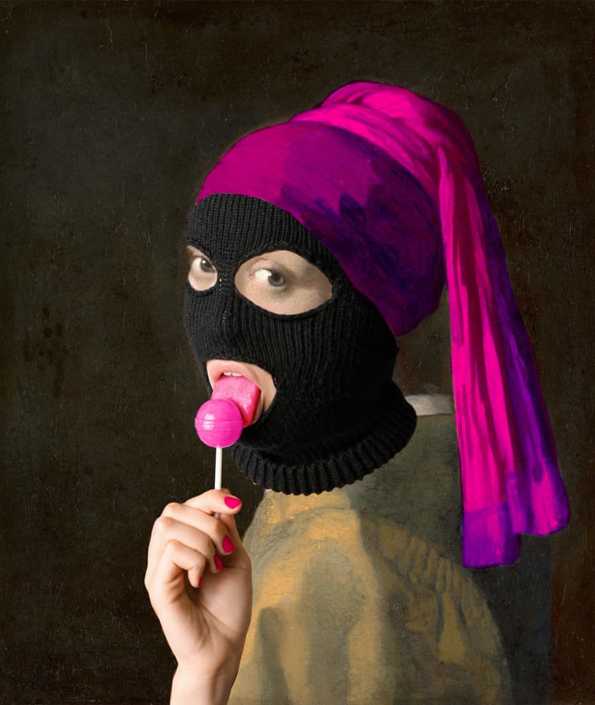 Girl in Balaklava by Athene Fritsch — canvas wall art
