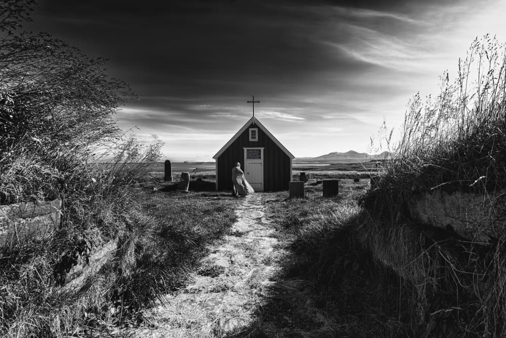 Moody Church Path by Andreas Klesse — canvas wall art