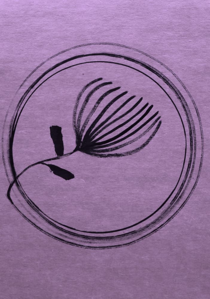 Minimal Purple Flower Circle by Santhosh ch — canvas wall art