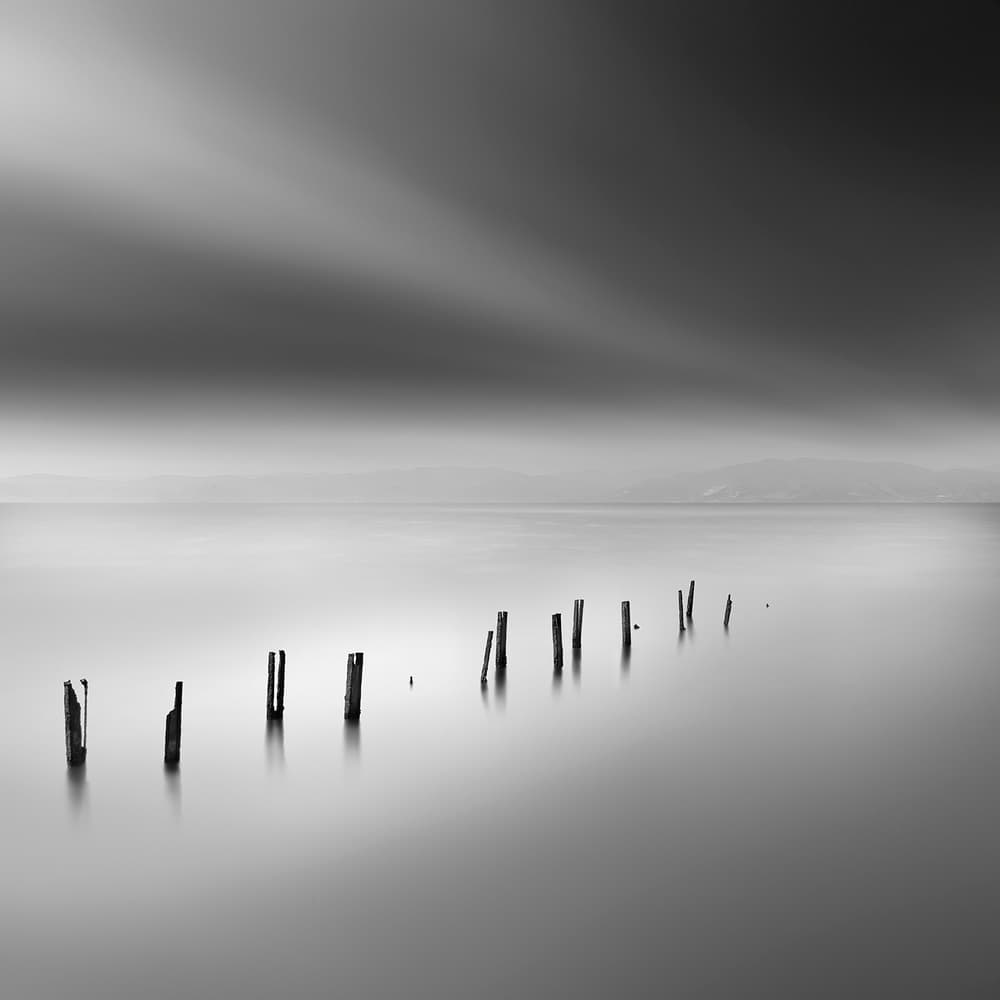 Minimalist Ocean Posts by George Digalakis — canvas wall art