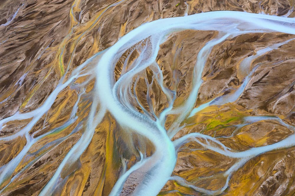 Glacial River Abstract by John Fan — canvas wall art