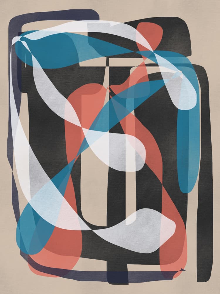 Modern Abstract Shapes by Little Dean — canvas wall art