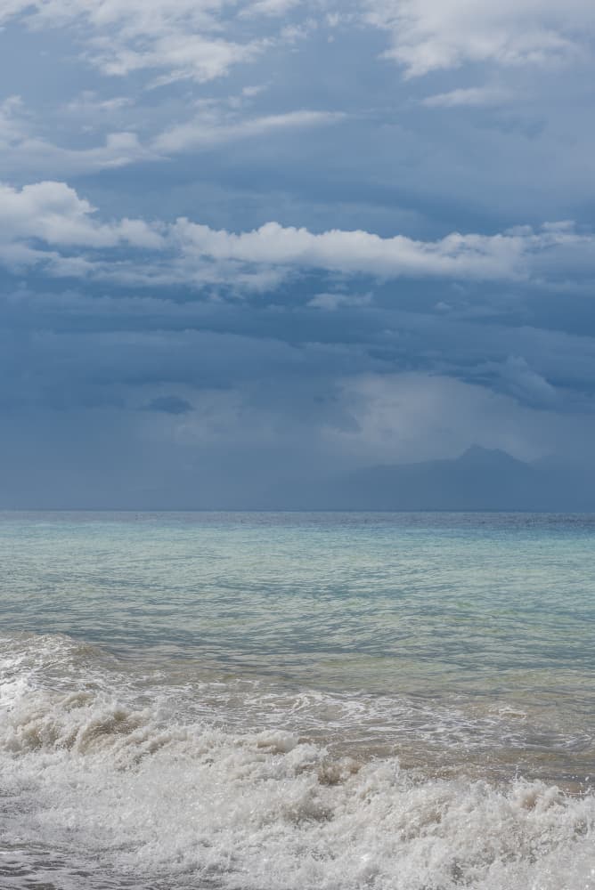 Ocean Waves Under Stormy Sky by Photolovers — canvas wall art