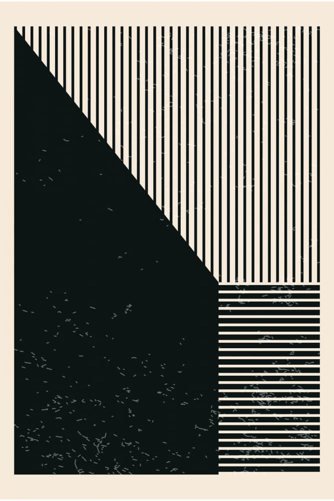 Modern Geometric Contrast by jay stanley — canvas wall art