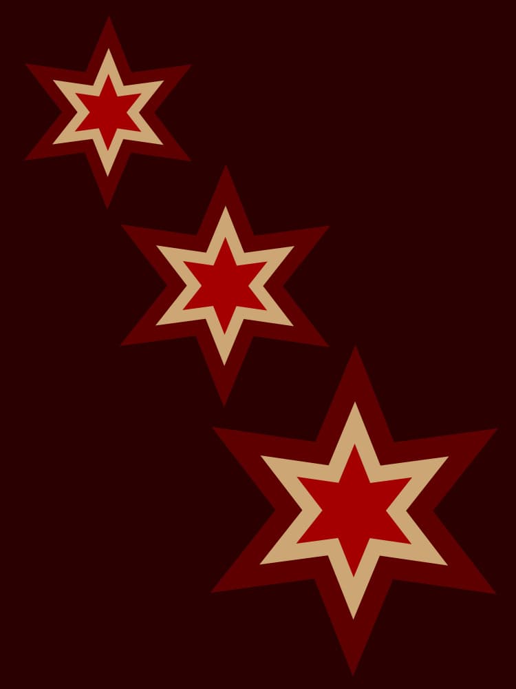 Modern Layered Stars by Andreas Magnusson — canvas wall art