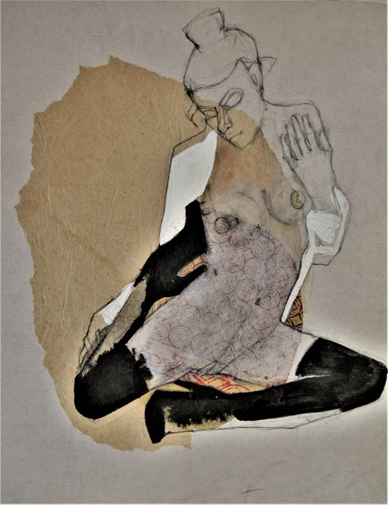 Serene Seated Form by Doris Schmitz — canvas wall art
