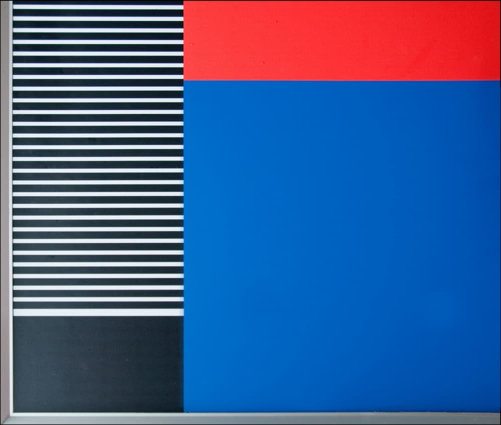 Geometric Color Block Stripes by Henk van Maastricht — canvas wall art