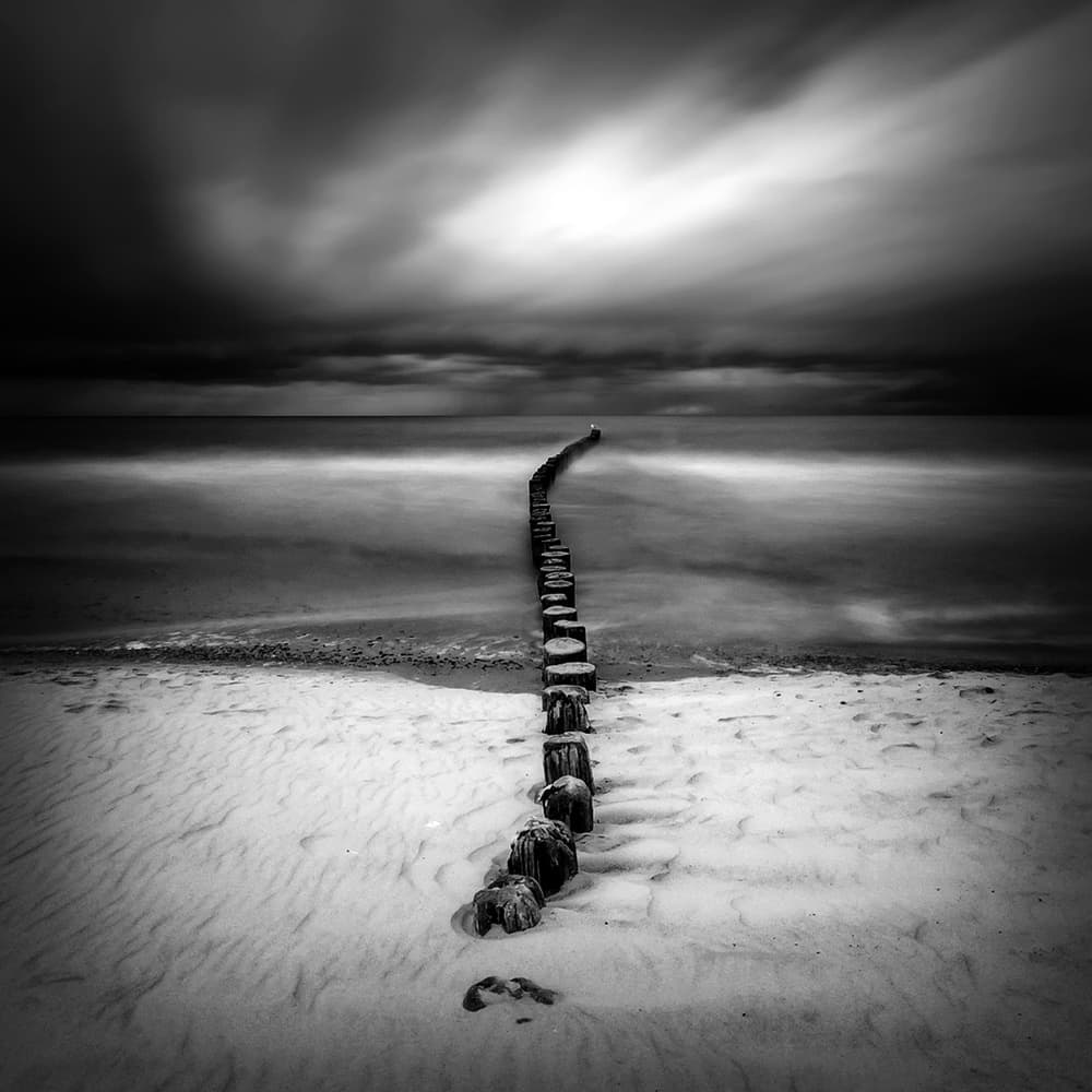 Moody Ocean Path by Piotr Krol (Bax) — canvas wall art