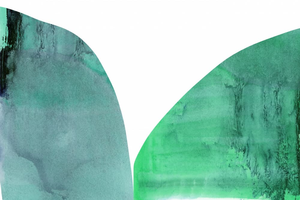 Fluid Green Shapes by cartissi — canvas wall art